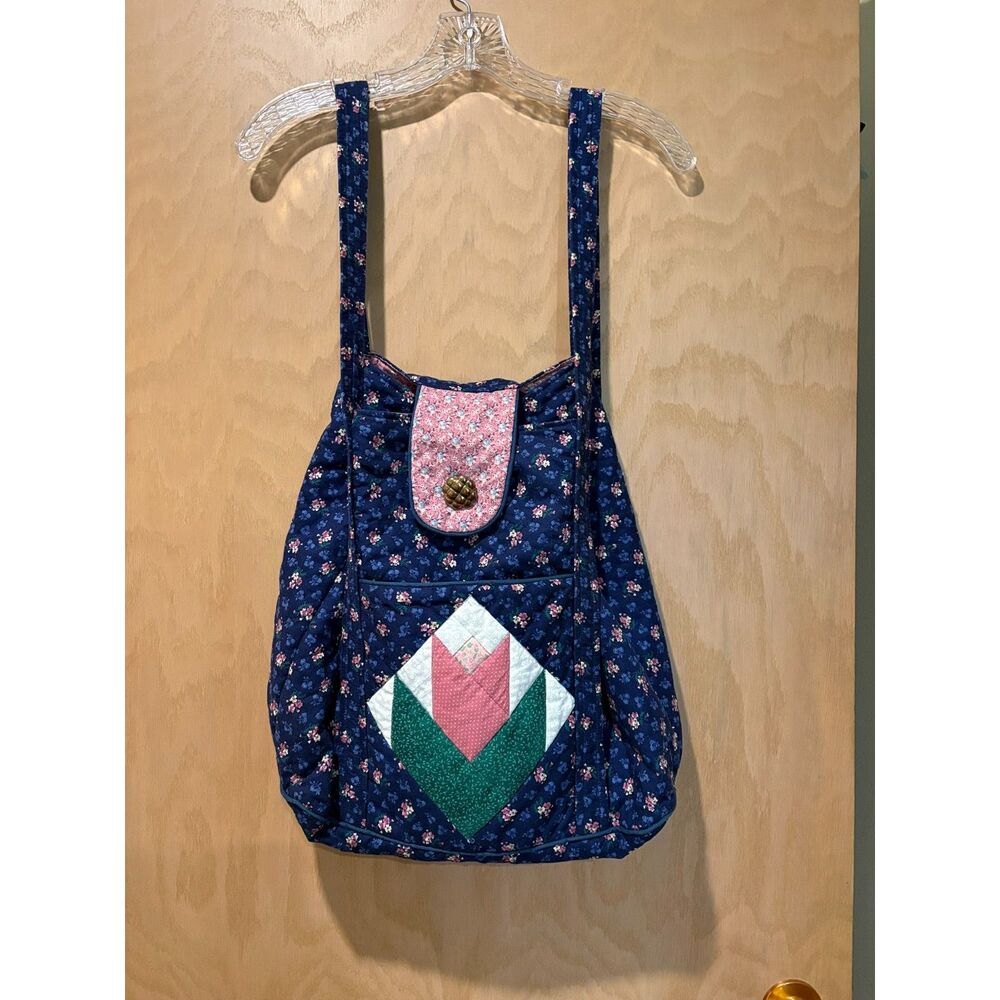large handmade quilted tote bag *READ